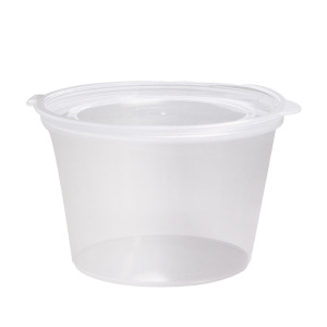 100ml Clear PP Portion Container with Hinged Lid